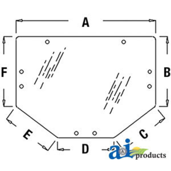 A & I Products Glass; Rear Window 55.5" x38" x6" A-L213351